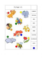 English Worksheet: Fly High 1 Logicco Picollo 1