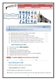 English Worksheet: Writing as a process - communication - 9th form Tunisian program