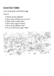 English Worksheet: Easter time