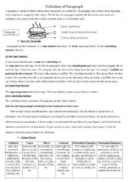 English Worksheet: Paragraph Structure