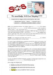 English Worksheet: HELP! SOS or Mayday