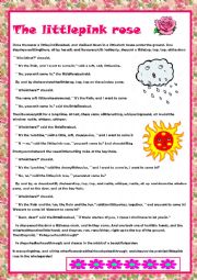 English Worksheet: Story the little pink rose