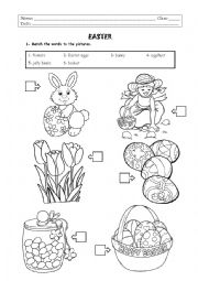 English Worksheet: Easter matching
