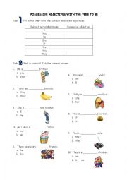 English Worksheet: Possessive Adjectives