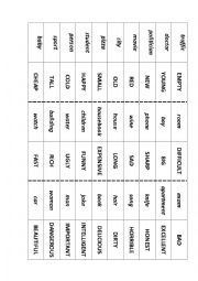 English Worksheet: Adjectives dominoes