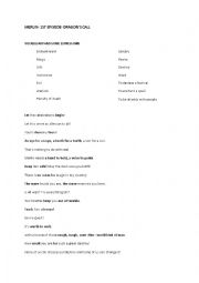 English Worksheet: exercises for the first episode of Merlin series