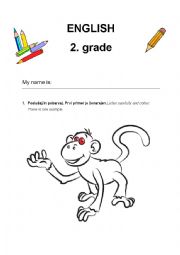 English Worksheet: English 2. grade