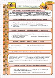 English Worksheet: VOCABULARY 1 RELATED TO BAC STUDENTS 
