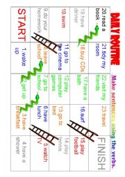 English Worksheet: Daily routine