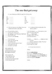 English Worksheet: The one that got away Katy Perry