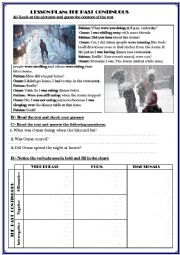 English Worksheet: lesson plan the past continuous