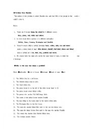 English Worksheet: solving a riddle