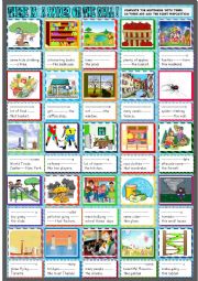 English Worksheet: There is there are +prepositions