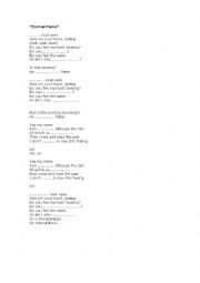 English Worksheet: SONG ETERNAL FLAME