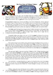 English Worksheet: The True Story of William Wallace ( Braveheart