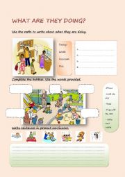 English Worksheet: Present continuous