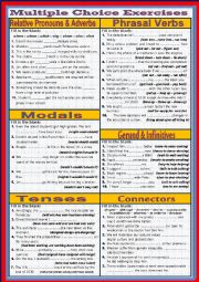 English Worksheet: Multiple Choice Exercises