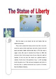 English Worksheet: The Statue of Liberty