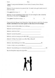 English Worksheet: Roleplay Dates and Film Genres
