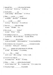 Test for pre-intermediate level