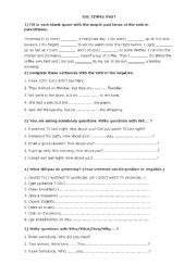 English Worksheet: Simple Past