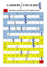 English Worksheet: Ladders and Slides