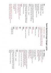 English Worksheet: Team StarKid:Granger Danger Lyrics