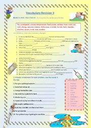 English Worksheet: vocabulary revision 3. illness and treatment