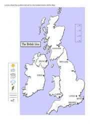 English Worksheet: weather forecat UK
