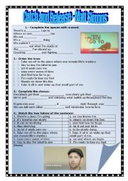 English Worksheet: Catch and release - Matt Simons