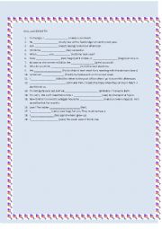 English Worksheet: will and going to