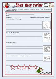 English Worksheet: Short story review