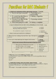 functions for BAC students 1