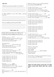 English Worksheet: Song Class - Try by Colbie Cailat
