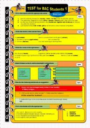 test for BAC students 1