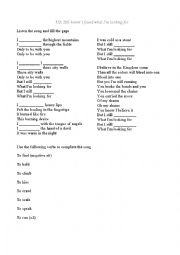 English Worksheet: Learn present perfect with music 