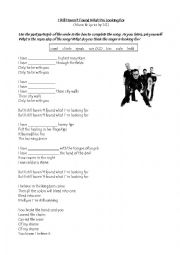 English Worksheet: I still havent found what Im looking for -U2