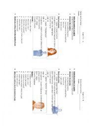 English Worksheet: exam for his / her questions and numbers