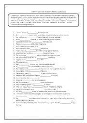 English Worksheet: unit 3 bac students ( vocabulary consolidation )