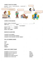 English Worksheet: Greetings 