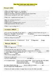 English Worksheet: The Amish: Rumspringa