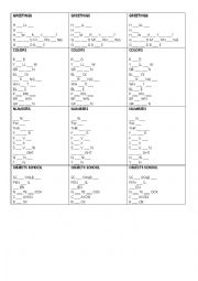 English Worksheet: Exercises complete for kids