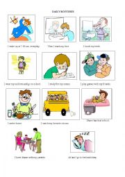 English Worksheet: Daily Routine