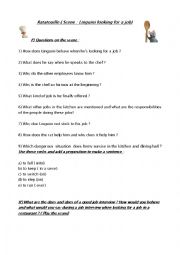 English Worksheet: Ratatouille film 