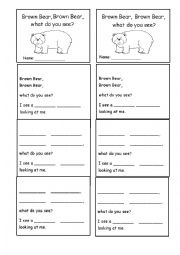 English Worksheet: Brown Bear, Brown Bear mini bool