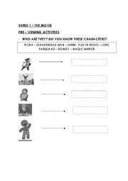 English Worksheet: SHREK THE MOVIE