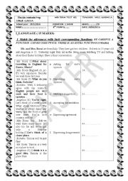 English Worksheet: english test n2