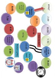 English Worksheet: WHATS THE TIME? - BOARD GAME