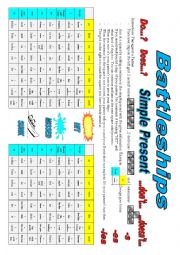 English Worksheet: Battleships 