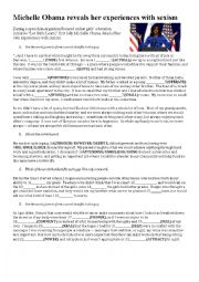 English Worksheet: Michelle Obamas Speech - Argentina 2016